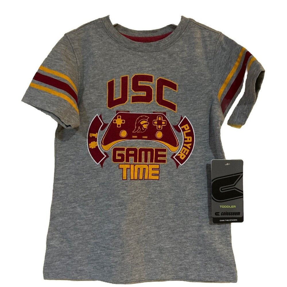 NEW USC Trojans Colosseum Game Time SS Shirt Toddler Boys 3T - Picture 1 of 5